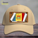 Moldova Flag Scroll Novelty License Plate Hat Cotton / Khaki