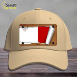 Malta Flag Scroll Novelty License Plate Hat Cotton / Khaki