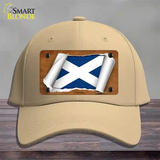 Scotland Flag Scroll Novelty License Plate Hat Cotton / Khaki