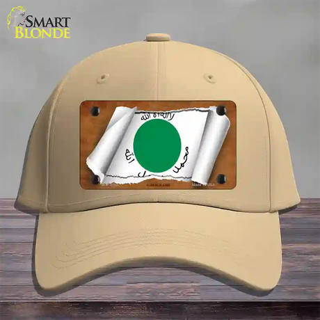 Somaliland Flag Scroll Novelty License Plate Hat Cotton / Khaki