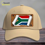 South Africa Flag Scroll Novelty License Plate Hat Cotton / Khaki