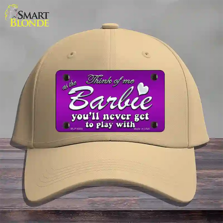 Barbie Never Play Novelty License Plate Hat Cotton / Khaki