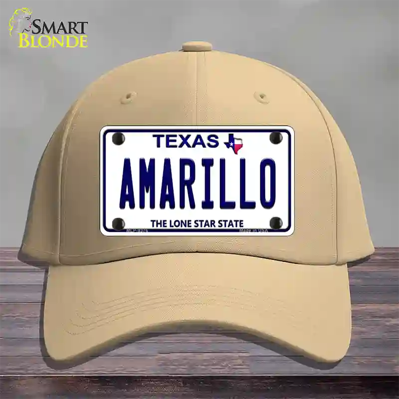 Amarillo Texas Novelty License Plate Hat Cotton / Khaki