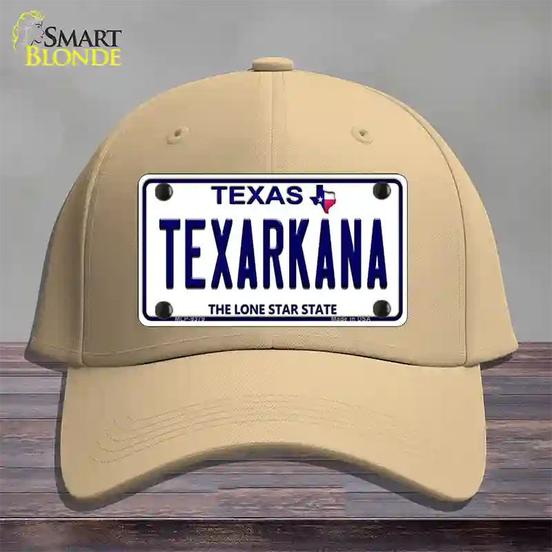 Texarkana Texas Novelty License Plate Hat Cotton / Khaki