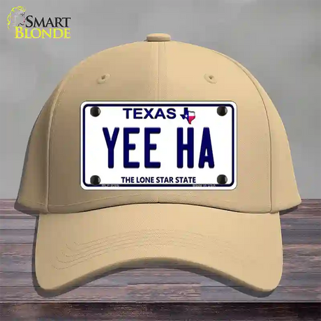 Yee Ha Texas Novelty License Plate Hat Cotton / Khaki