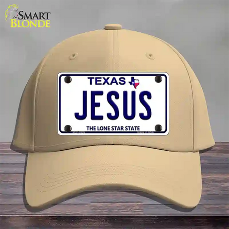 Jesus Texas Novelty License Plate Hat Cotton / Khaki