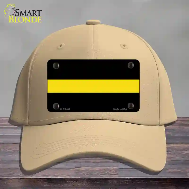 Thin Yellow Line Novelty License Plate Hat Cotton / Khaki