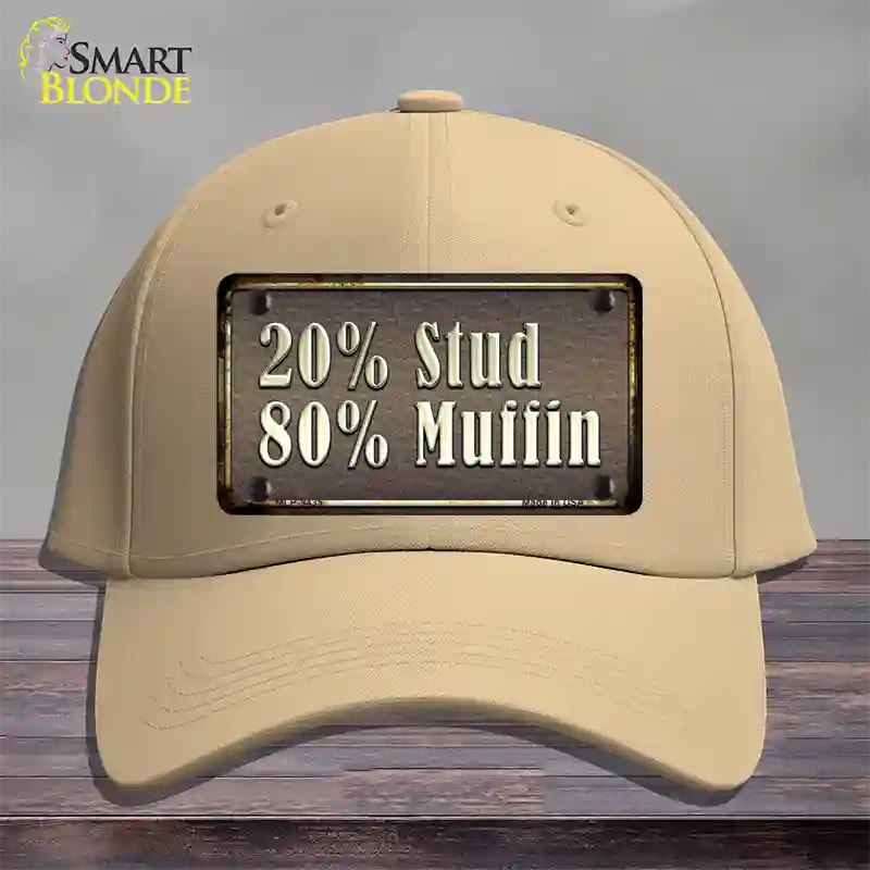 20 Percent Stud Novelty License Plate Hat Cotton / Khaki