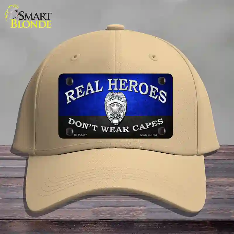 Real Heroes Blue Novelty License Plate Hat Cotton / Khaki