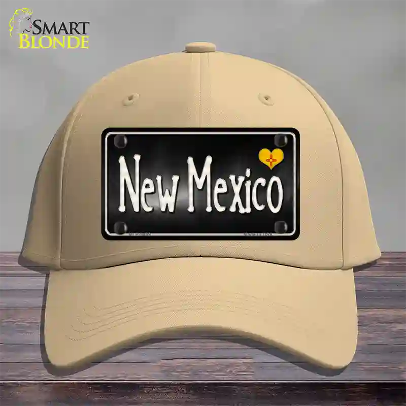 New Mexico Flag Script Novelty License Plate Hat Cotton / Khaki