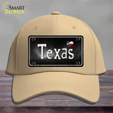 Texas Flag Script Novelty License Plate Hat Cotton / Khaki