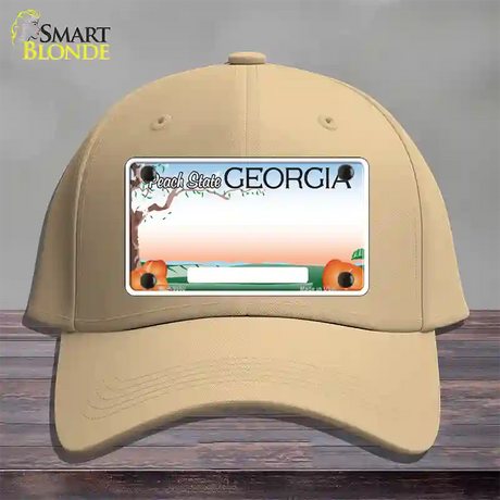 Georgia Peach Blank Novelty License Plate Hat Cotton / Khaki