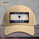 South Carolina I Breathe Rusty Blank Novelty License Plate Hat Cotton / Khaki