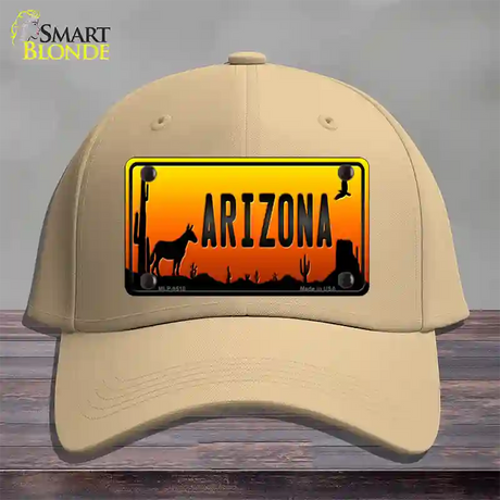 Donkey Arizona Scenic Novelty License Plate Hat Cotton / Khaki