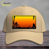 Biker Blank Scenic Novelty License Plate Hat Cotton / Khaki