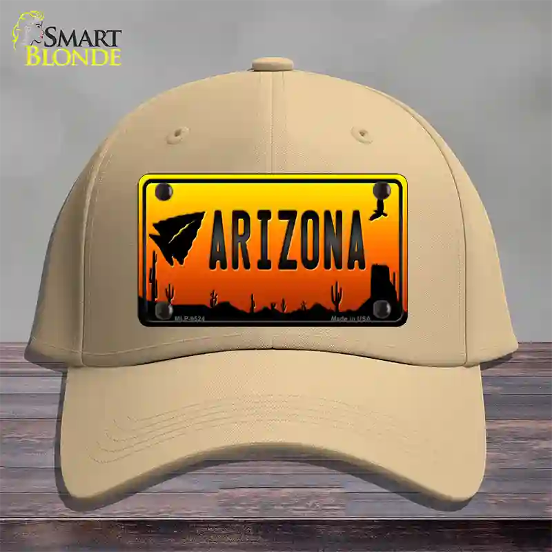 Arrowhead Arizona Scenic Novelty License Plate Hat Cotton / Khaki