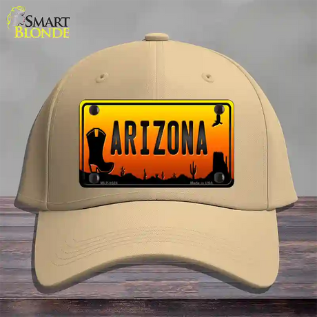 Boot Arizona Scenic Novelty License Plate Hat Cotton / Khaki