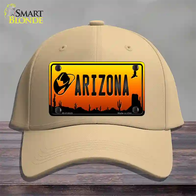 Cowboy Hat Arizona Scenic Novelty License Plate Hat Cotton / Khaki