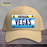 Vegas Nevada Novelty License Plate Hat Cotton / Khaki