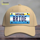 Bride Nevada Novelty License Plate Hat Cotton / Khaki