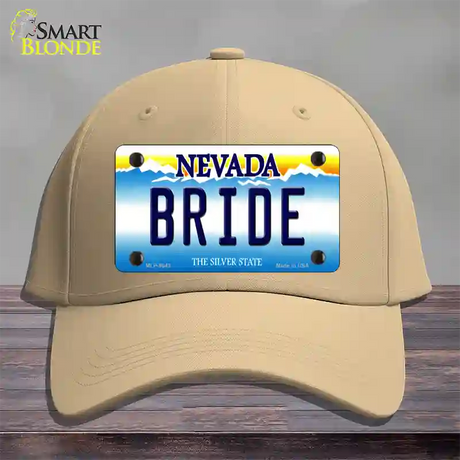 Bride Nevada Novelty License Plate Hat Cotton / Khaki