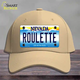 Roulette Nevada Novelty License Plate Hat Cotton / Khaki