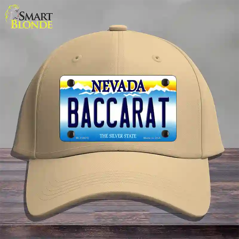 Baccarat Nevada Novelty License Plate Hat Cotton / Khaki