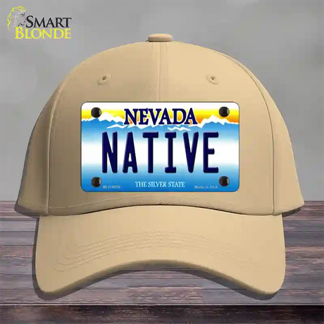 Native Nevada Novelty License Plate Hat Cotton / Khaki