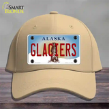 Glaciers Alaska State Novelty License Plate Hat Cotton / Khaki