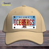 Icebergs Alaska State Novelty License Plate Hat Cotton / Khaki