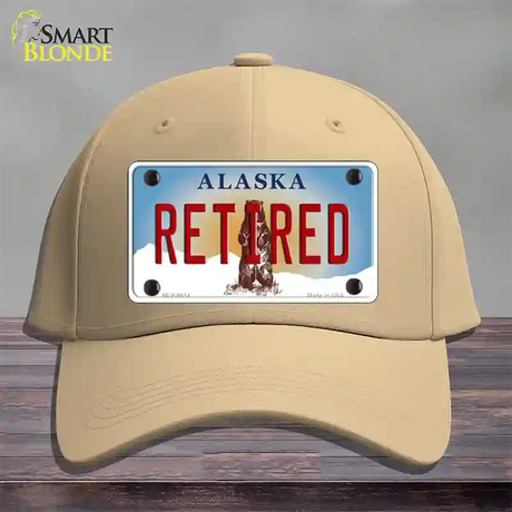 Retired Alaska State Novelty License Plate Hat Cotton / Khaki