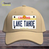 Lake Tahoe California Novelty License Plate Hat Cotton / Khaki