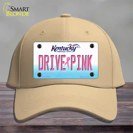 Drive Pink Kentucky Novelty License Plate Hat Cotton / Khaki