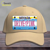 Drive Pink Nevada Novelty License Plate Hat Cotton / Khaki