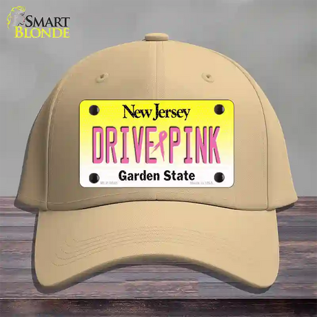 Drive Pink New Jersey Novelty License Plate Hat Cotton / Khaki