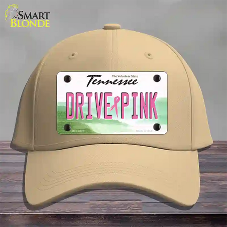 Drive Pink Tennessee Novelty License Plate Hat Cotton / Khaki