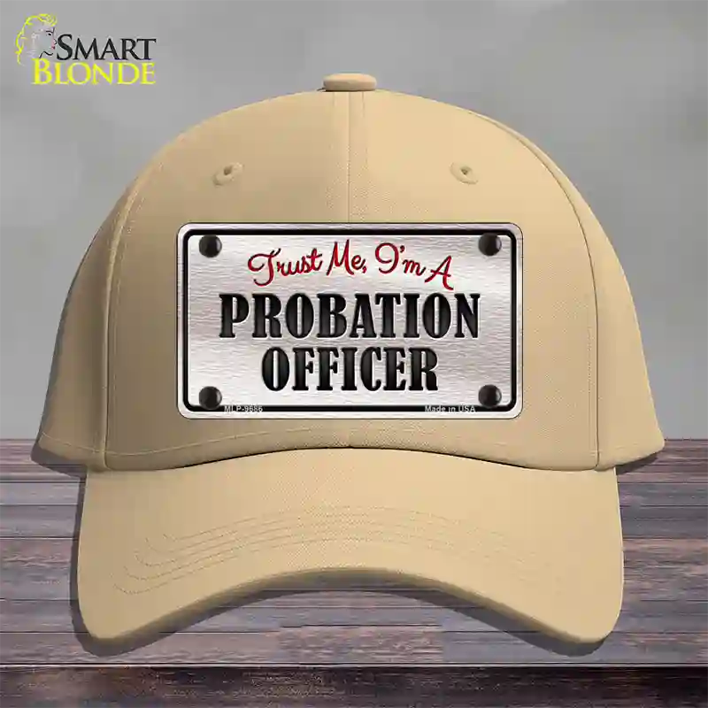 Probation Officer Novelty License Plate Hat Cotton / Khaki