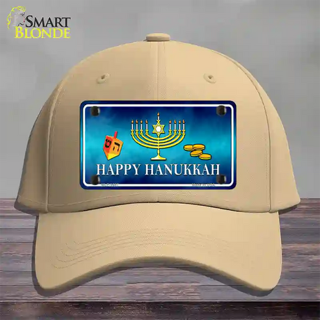 Happy Hanukkah Novelty License Plate Hat Cotton / Khaki