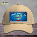 Hanukkah Novelty License Plate Hat Cotton / Khaki