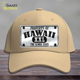 Property Of Hawaii Novelty License Plate Hat Cotton / Khaki