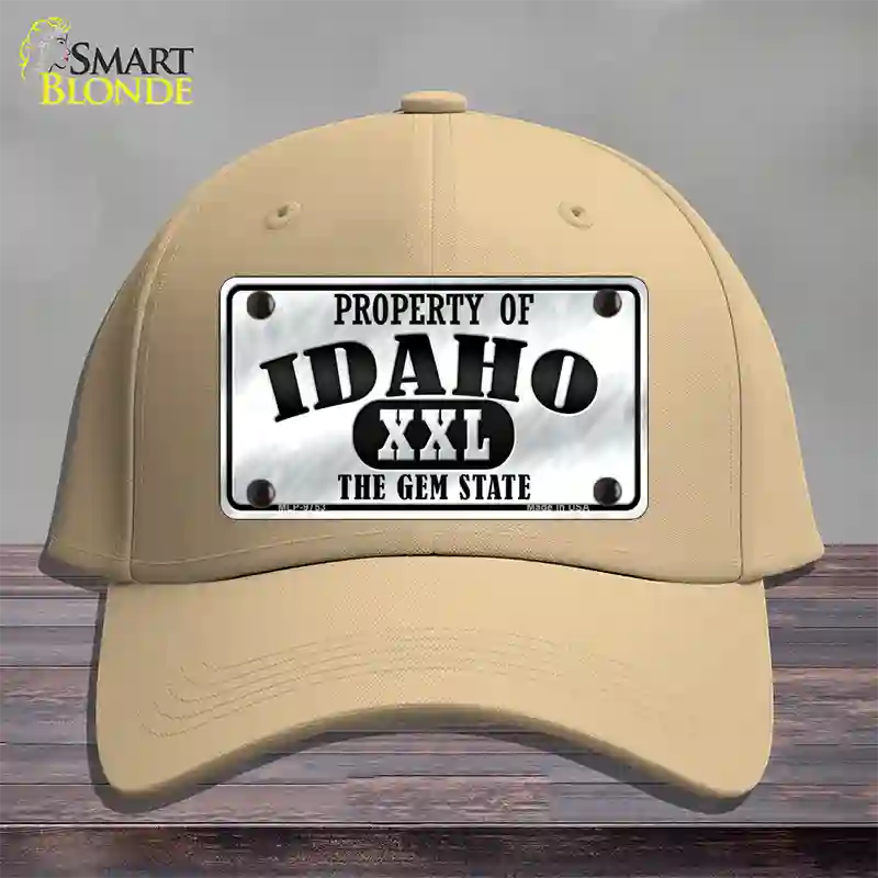 Property Of Idaho Novelty License Plate Hat Cotton / Khaki