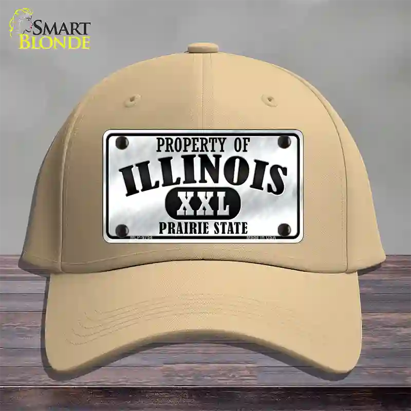 Property Of Illinois Novelty License Plate Hat Cotton / Khaki