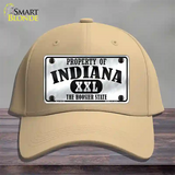 Property Of Indiana Novelty License Plate Hat Cotton / Khaki