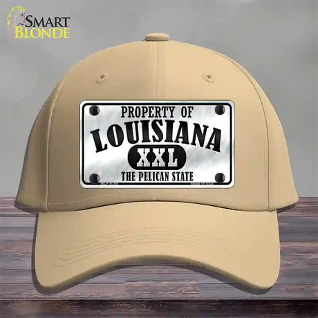 Property Of Louisiana Novelty License Plate Hat Cotton / Khaki