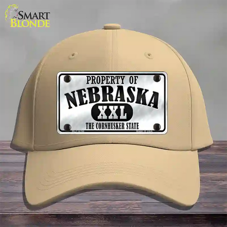 Property Of Nebraska Novelty License Plate Hat Cotton / Khaki