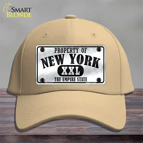 Property Of New York Novelty License Plate Hat Cotton / Khaki