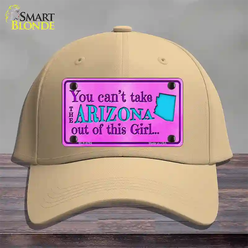 Arizona Girl Novelty License Plate Hat Cotton / Khaki