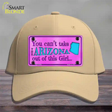 Arizona Girl Novelty License Plate Hat Cotton / Khaki