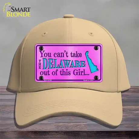 Delaware Girl Novelty License Plate Hat Cotton / Khaki