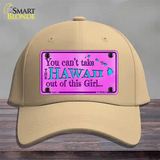 Hawaii Girl Novelty License Plate Hat Cotton / Khaki